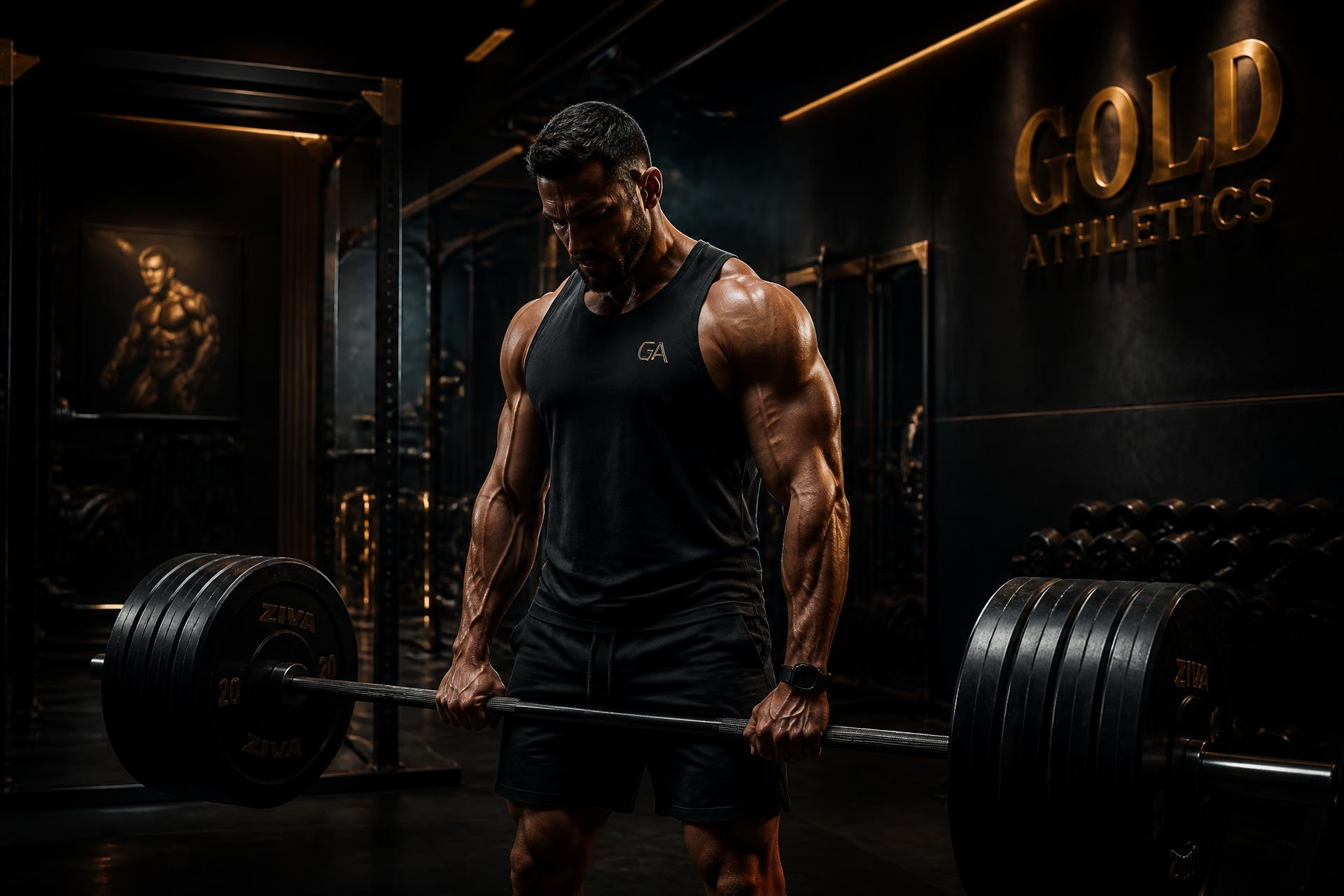 Athlete training with a barbell inside Ace Platinum Fitness in Dubai